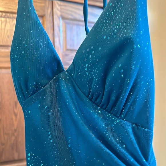 Teal Sparkle Gown - Picture 10 of 10